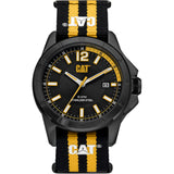 Caterpillar Big Twist 24 Black Yellow Nylon Strap Men Watch YW.161.64.137