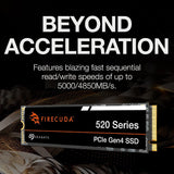Seagate Firecuda 520 SSD 2TB Internal Solid State Drive ZP2000GV3A012