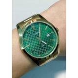 Casio General Green Dial Gold Stainless Steel Strap Men Watch MTP-VD03G-3AUDF