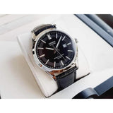 CASIO GENERAL MTS-100L-1AVDF-P BLACK LEATHER MEN WATCH