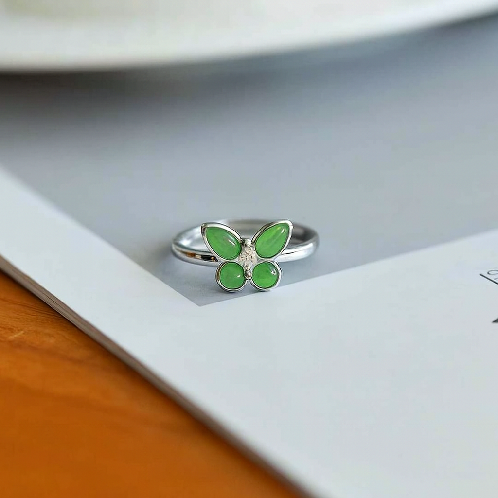 AG Collective Jewelry – Verdant Bloom Hetian Ring (Adjustable)