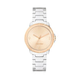 CALVIN KLEIN CARNATION GOLD DIAL STEEL WATCH 25100025