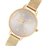 OLIVIA BURTON PEARLY QUEEN GOLD MESH WATCH OB16PQ06