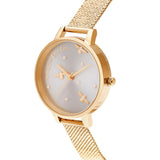 OLIVIA BURTON PEARLY QUEEN GOLD MESH WATCH OB16PQ06