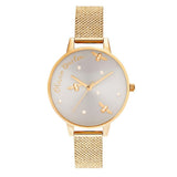 OLIVIA BURTON PEARLY QUEEN GOLD MESH WATCH OB16PQ06