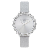 OLIVIA BURTON OB16US52 BUBBLE CASE GRAY DIAL GLITTERY STRAP WATCH
