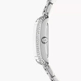 MICHAEL KORS MK4839SET EMERY THREE-HAND SILVER-TONED STEEL WATCH, BRACELET & EARRINGS GIFT SET