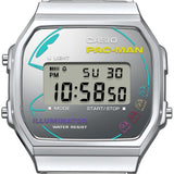 CASIO PAC-MAN COLLAB MODEL DIGITAL SILVER STEEL WATCH A168WEPC-7ADR