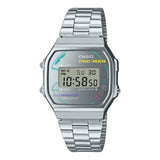 CASIO PAC-MAN COLLAB MODEL DIGITAL SILVER STEEL WATCH A168WEPC-7ADR