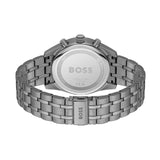 HUGO BOSS SKYTRAVELLER BLACK DIAL GRAY STEEL WATCH 1514153