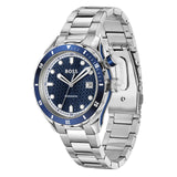 HUGO BOSS BOSSMATIC BLUE DIAL SILVER STEEL WATCH 1514177