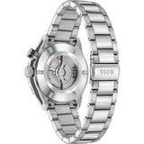 HUGO BOSS BOSSMATIC GREEN DIAL SILVER STEEL WATCH 1514178