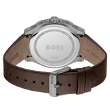 HUGO BOSS PEAK 2.0 GRAY DIAL BROWN LEATHER WATCH 1514187