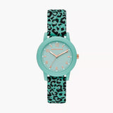 SKECHERS TOLUCA LEOPARD PRINT MINT WATCH SR6273