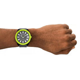 SKECHERS RAILS GRAY & GREEN INTERCHANGEABLE STRAP WATCH SET SR9106