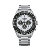 CITIZEN ECO-DRIVE SILVER DIAL CHRONOGRAPH SILVER STEEL CA4674-58A