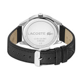 LACOSTE VIENNA 2011047 42mm BLACK SILICONE STRAP MEN'S WATCH