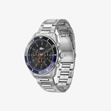 LACOSTE 2011155 TIEBREAKER BLACK DIAL STEEL CHRONOGRAPH WATCH