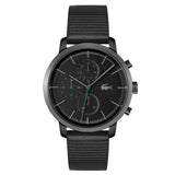 LACOSTE REPLAY 2011177 MULTI-FUNCTION BLACK LEATHER WATCH