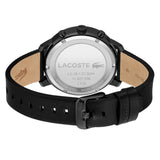LACOSTE REPLAY 2011177 MULTI-FUNCTION BLACK LEATHER WATCH