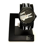 LACOSTE NEOCROC 2011185 3-HANDS BLACK SILICONE WATCH