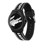 LACOSTE NEOCROC 2011185 3-HANDS BLACK SILICONE WATCH