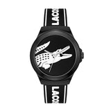 LACOSTE NEOCROC 2011185 3-HANDS BLACK SILICONE WATCH