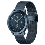 LACOSTE REPLAY 2011196 NIGHT BLUE CHRONOGRAPH STEEL MESH WATCH