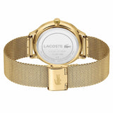 LACOSTE CLUB WATCH 2011224 GOLD STEEL MESH STRAP