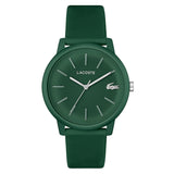 LACOSTE 12.12 2010985 GREEN SILICONE STRAP ANALOG WATCH