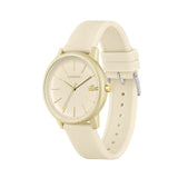 LACOSTE 12.12 2011239 SOFT GOLD TONED RUBBER ANALOG WATCH