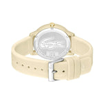 LACOSTE 12.12 2011239 SOFT GOLD TONED RUBBER ANALOG WATCH