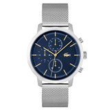 LACOSTE 2011256 BLUE DIAL CHRONOGRAPH STEEL MESH WATCH