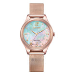 CITIZEN ECO-DRIVE EM0508-80D SAKURA LIMITED EDITION PINK GOLD WATCH