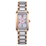 CITIZEN L EW5624-54Y BIANCA PINK DIAL TWO TONED STEEL BRACELET WATCH