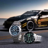 Casio Edifice Green Dial Silver Stainless Steel Strap Men Watch EFR-526D-3AVUDF-P
