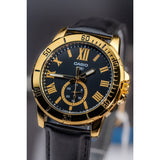 Casio General Black Leather Strap Men Watch MTP-VD200GL-1BUDF
