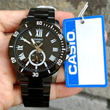 Casio General Black Stainless Steel Strap Men Watch MTP-VD200B-1BUDF