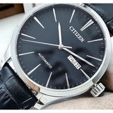 Citizen Mechanical Black Leather Strap Women Watch NH8350-08EB