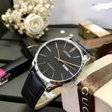 Citizen Mechanical Black Leather Strap Women Watch NH8350-08EB
