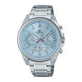 CASIO EDIFICE EFV-650D-P SERIES STANDARD CHRONOGRAPH LIGHT BLUE & PEACH DIAL STEEL WATCH