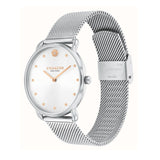 COACH ELLIOT SILVER STEEL MESH BRACELET WATCH 14504207