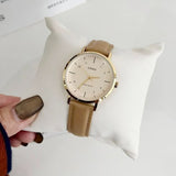CASIO STANDARD LTP-VT03GL-4BDF-P BEIGE DIAL BROWN LEATHER STRAP WATCH