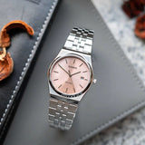 Casio General Pink Dial Silver Stainless Steel Strap Women Watch MTP-B145D-4AVDF
