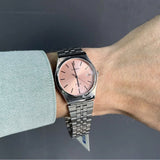 Casio General Pink Dial Silver Stainless Steel Strap Women Watch MTP-B145D-4AVDF