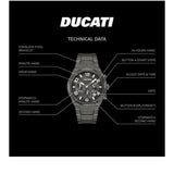 Ducati Chronograph Black Metal Bracelet Black Dial Watch DTWGI0001105