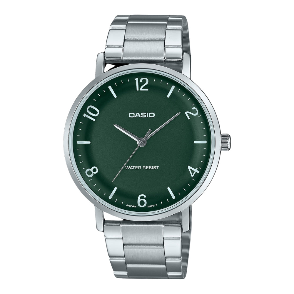 CASIO STANDARD MTP-VT03D-P SERIES STAINLESS STEEL WATCH