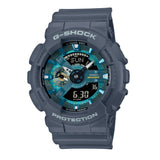 CASIO G-SHOCK GA-110AS SERIES BLUE GREEN DIAL RESIN STRAP WATCH
