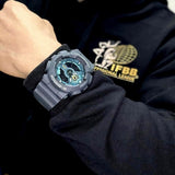 CASIO G-SHOCK GA-110AS SERIES BLUE GREEN DIAL RESIN STRAP WATCH