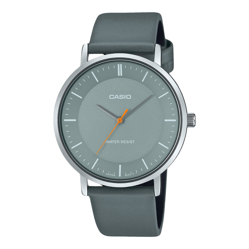 CASIO STANDARD MTP-VT04L-P SERIES ANALOG LEATHER WATCH